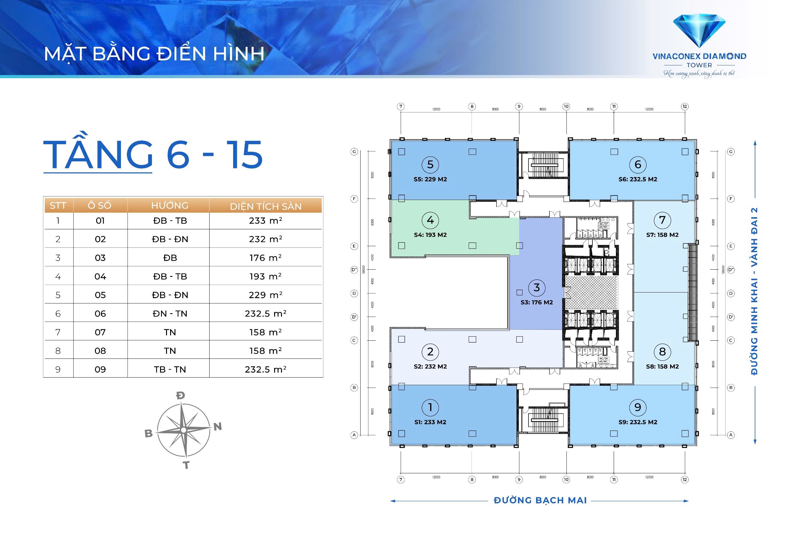 Mặt bằng Vinaconex Diamond Tower