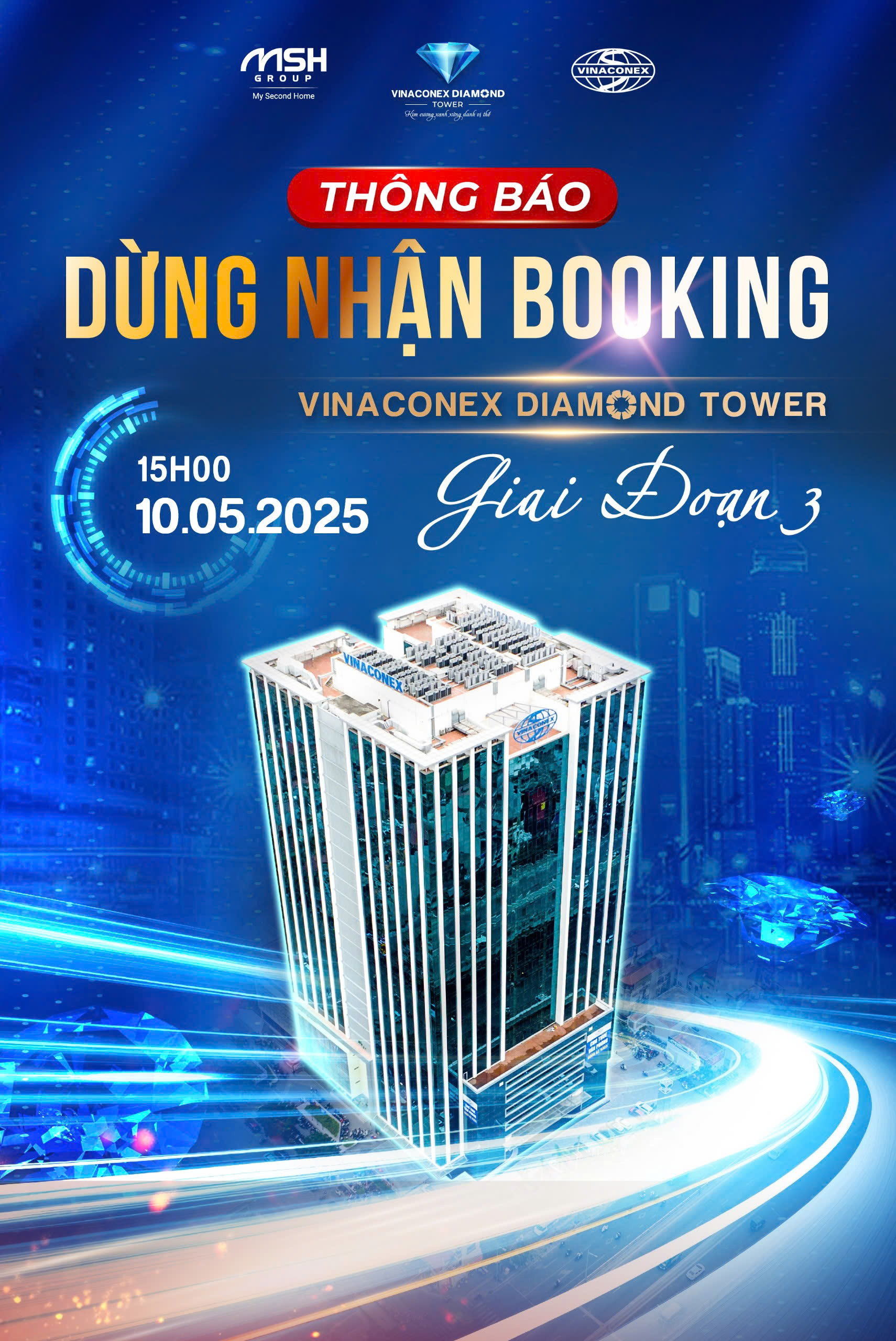 Dừng nhận booking giai đoạn 3 dự án Vinaconex Diamond Tower – Cơ hội vàng đang khép lại!