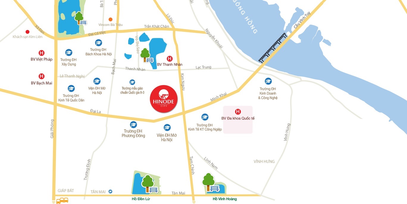 Vị trí Hinode City Minh Khai