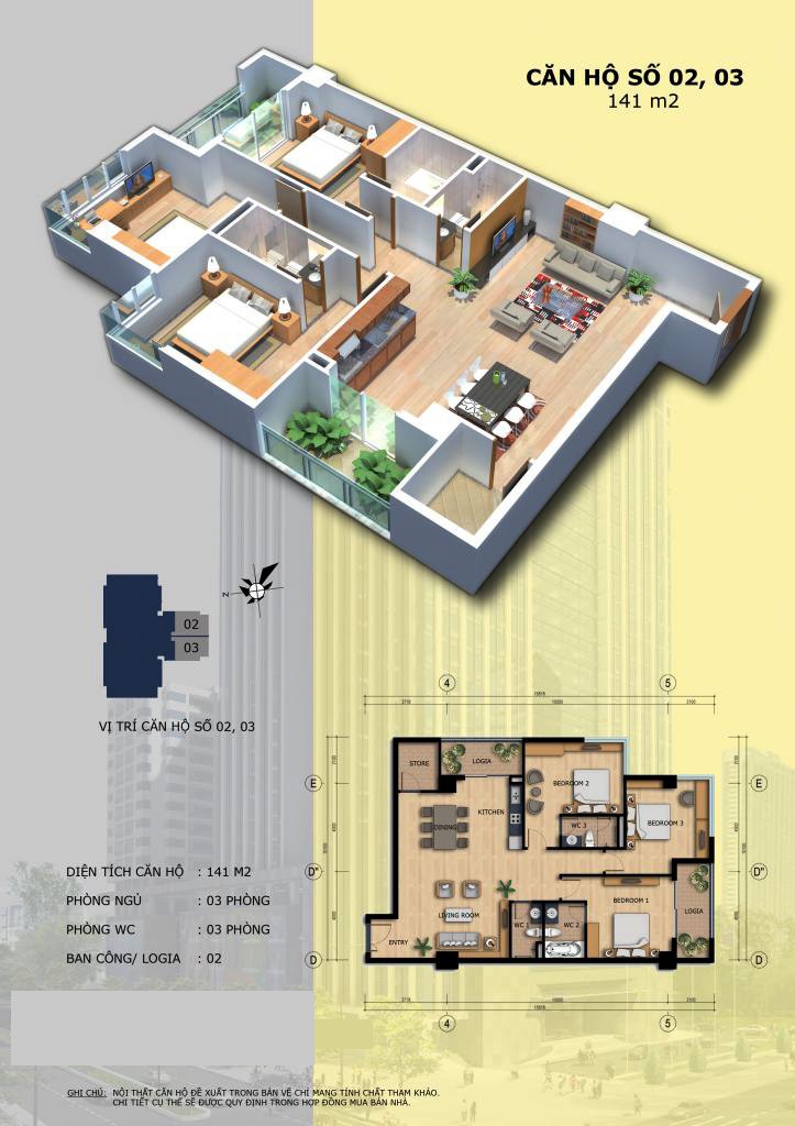 Thiết kế căn hộ chung cư Chợ Mơ Plaza