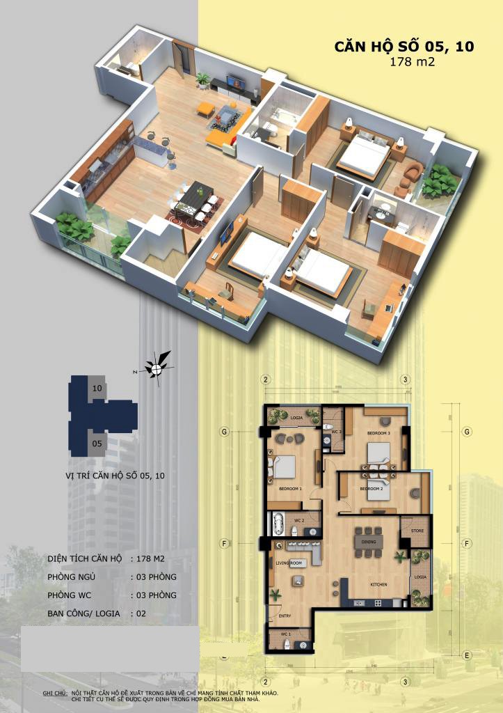 Thiết kế căn hộ chung cư Chợ Mơ Plaza