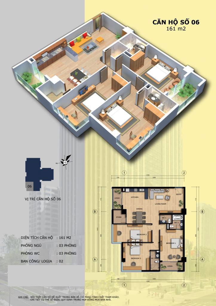 Thiết kế căn hộ chung cư Chợ Mơ Plaza
