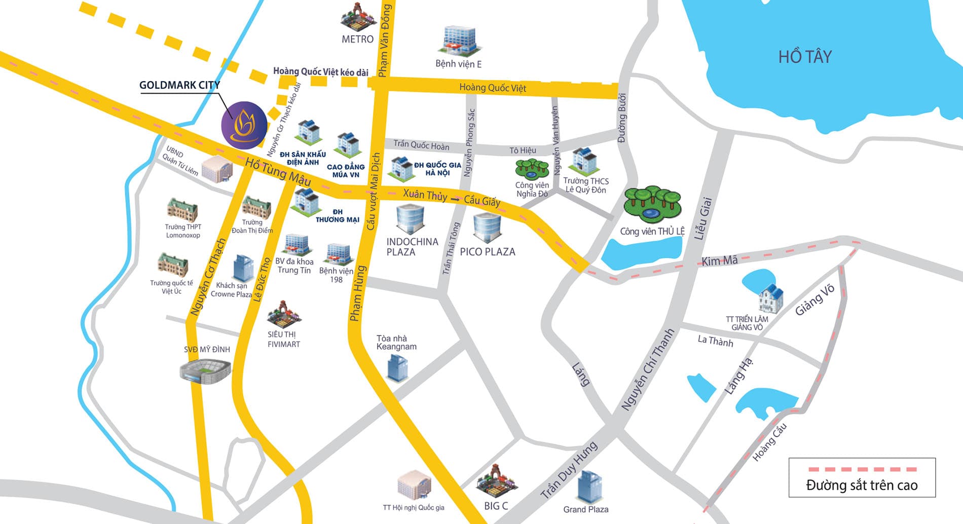 Vị trí Rox Tower 136 Hồ Tùng Mậu