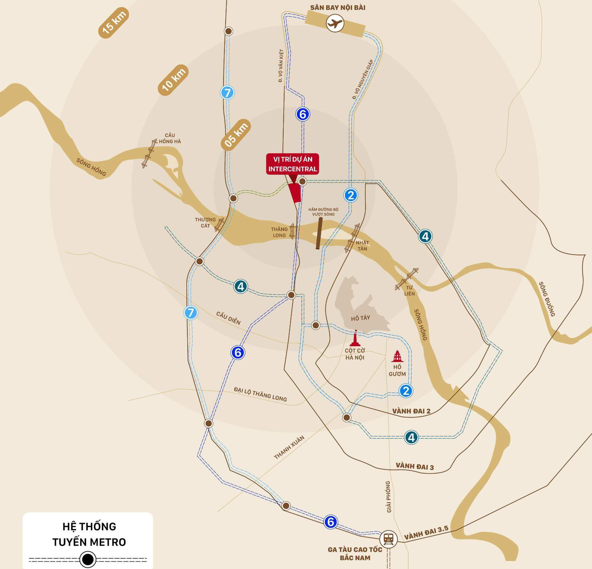 Vị trí The InterCentral Đông Anh