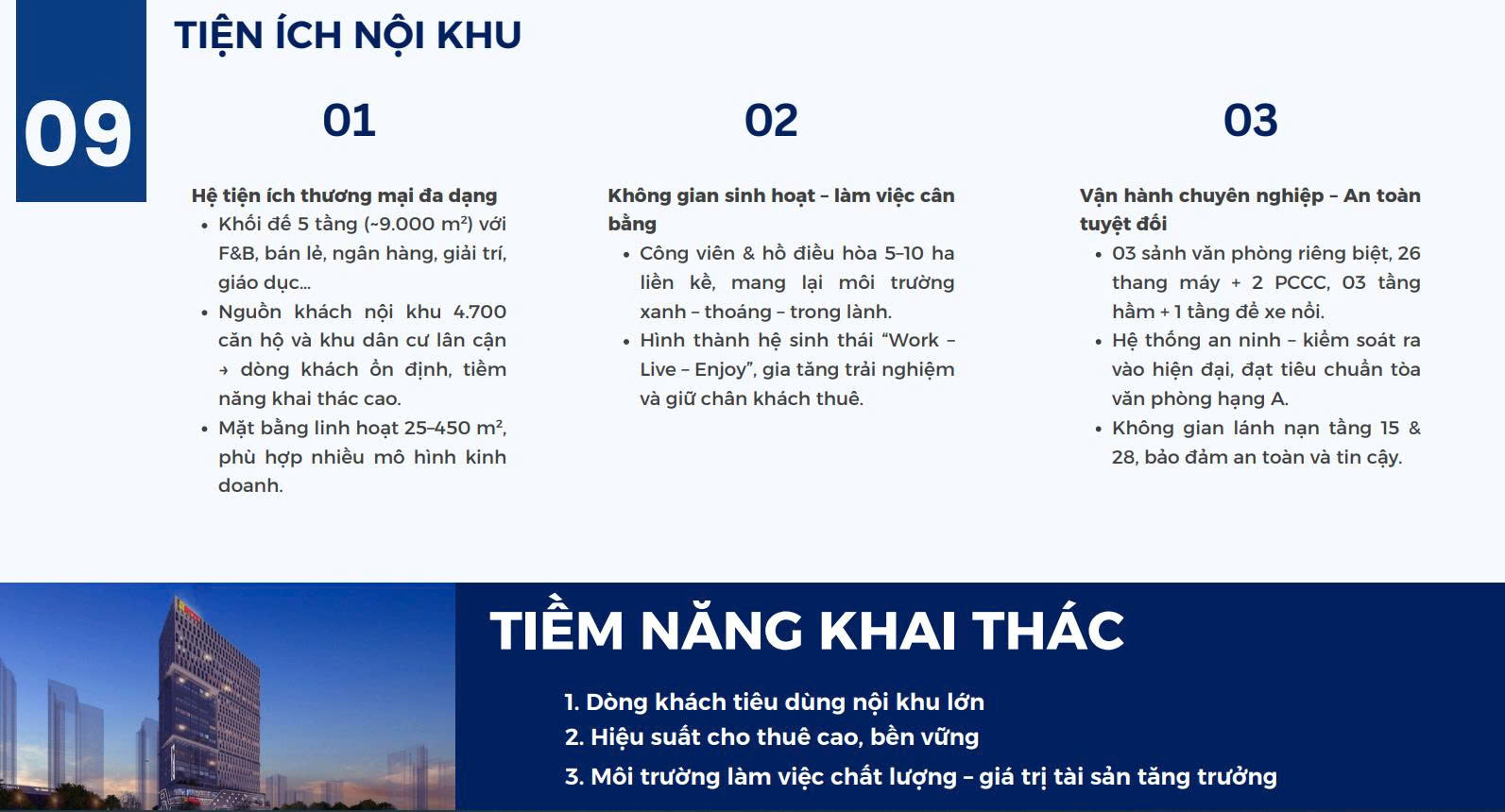 Khám phá hệ tiện ích nội khu Rox Tower Goldmark City