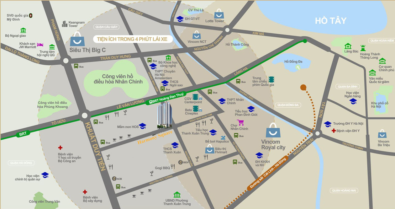 Vị trí tâm điểm kết nối tại dự án Harmony Square