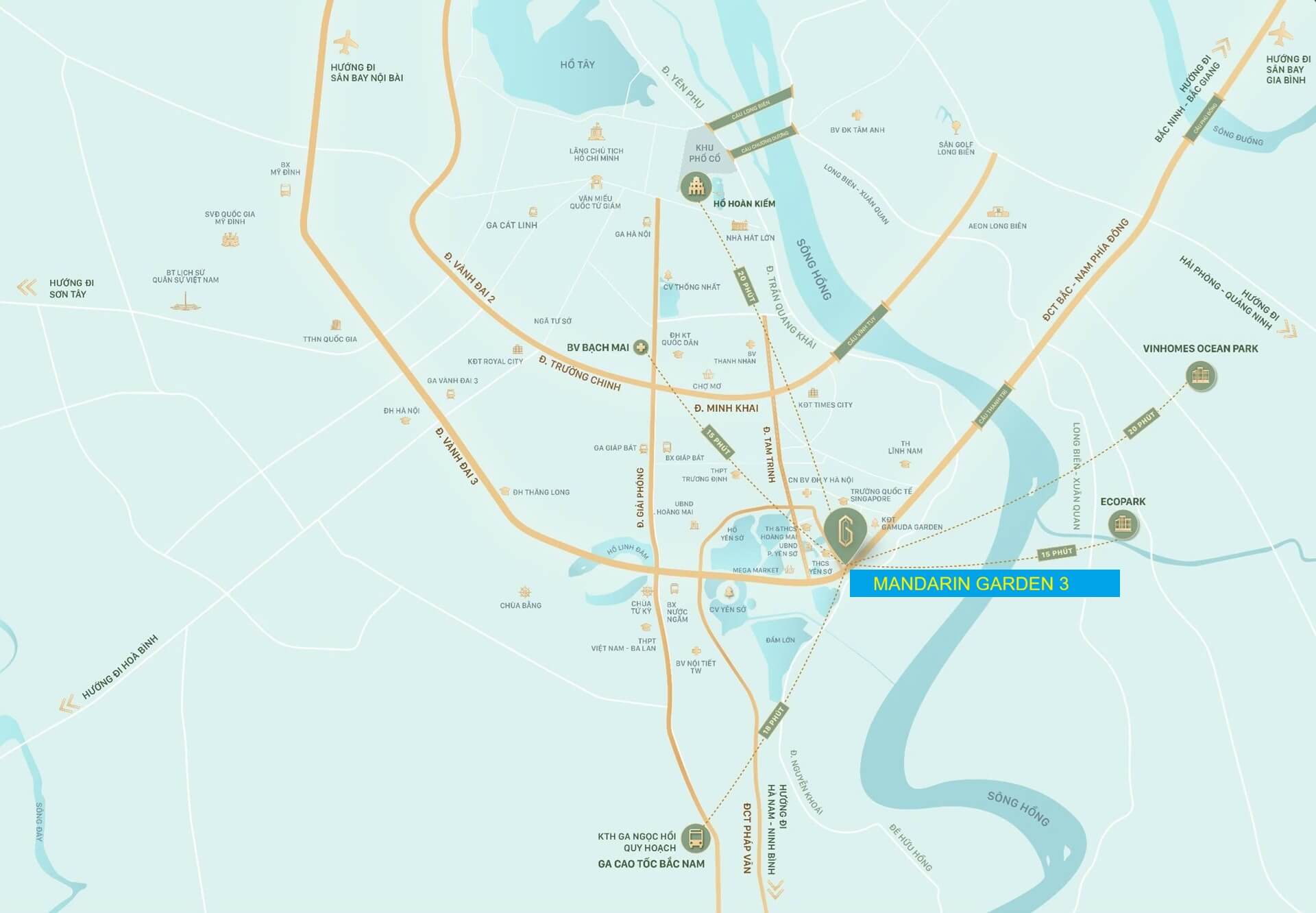 Vị trí dự án Mandarin Yên Sở