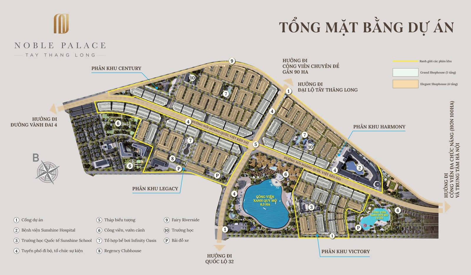 Quy hoạch mặt bằng tổng thể dự án Noble Tây Thăng Long