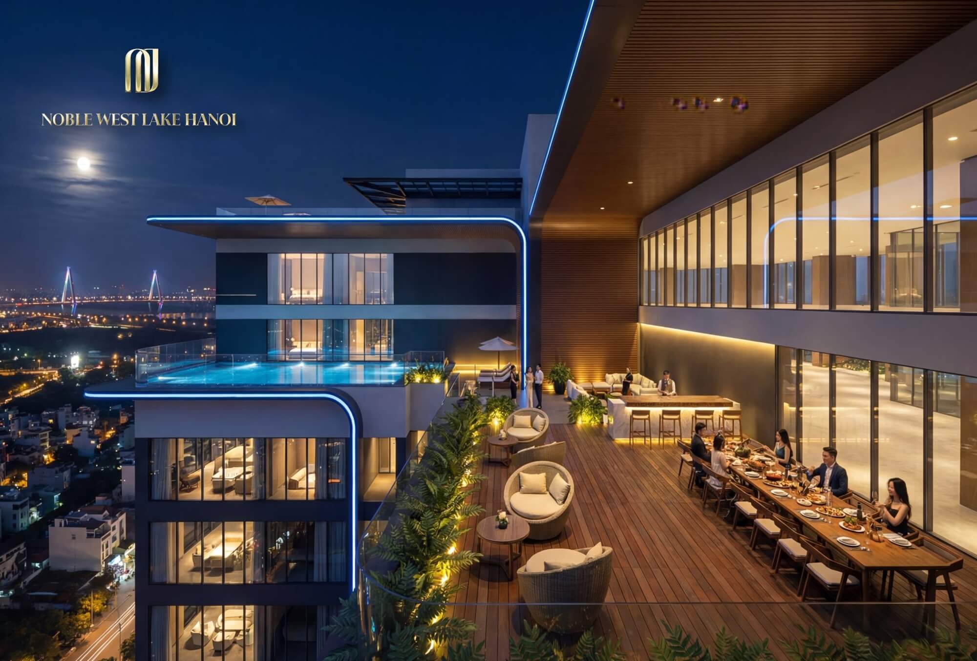 Sky Bar và Sky Pool đẳng cấp tại dự án