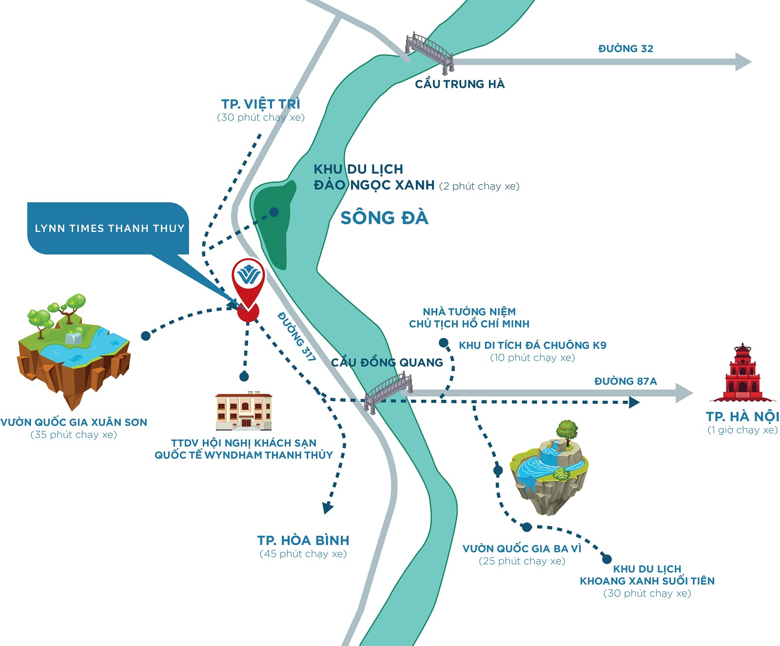 Vị trí dự án Lynn Times Onsen Sky Garden